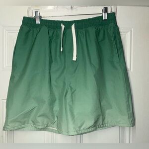 Free Assembly men's or boys' green ombre swim trunks or active shorts,